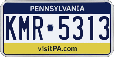 PA license plate KMR5313