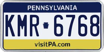 PA license plate KMR6768