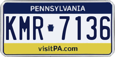 PA license plate KMR7136