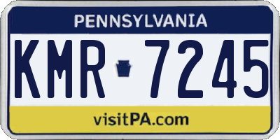 PA license plate KMR7245