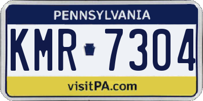 PA license plate KMR7304