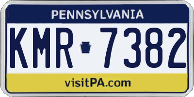 PA license plate KMR7382