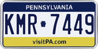 PA license plate KMR7449