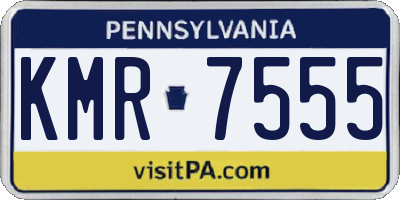 PA license plate KMR7555