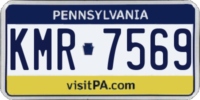 PA license plate KMR7569