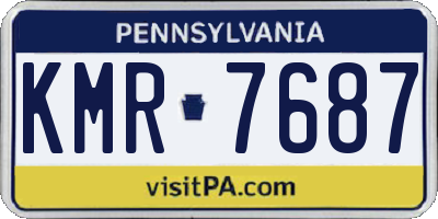 PA license plate KMR7687