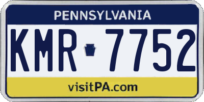 PA license plate KMR7752