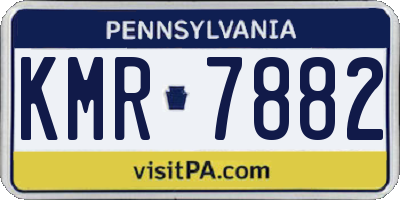 PA license plate KMR7882