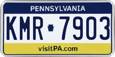 PA license plate KMR7903