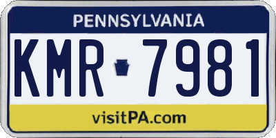 PA license plate KMR7981