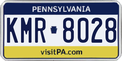 PA license plate KMR8028