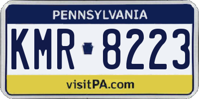 PA license plate KMR8223