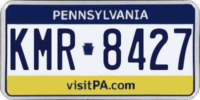 PA license plate KMR8427