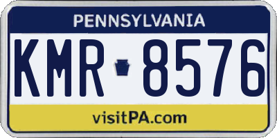 PA license plate KMR8576