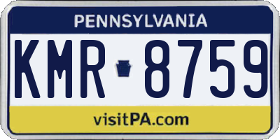PA license plate KMR8759