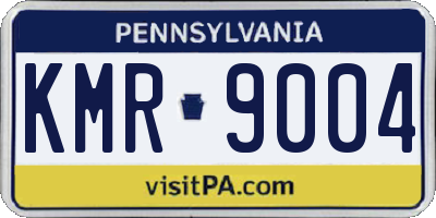PA license plate KMR9004