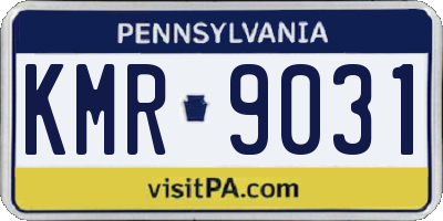 PA license plate KMR9031