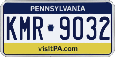 PA license plate KMR9032