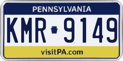 PA license plate KMR9149