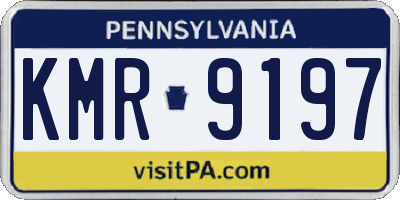 PA license plate KMR9197