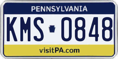 PA license plate KMS0848