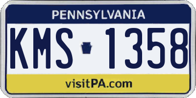 PA license plate KMS1358