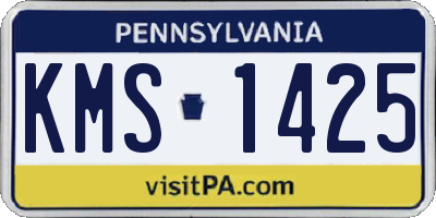 PA license plate KMS1425