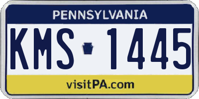 PA license plate KMS1445