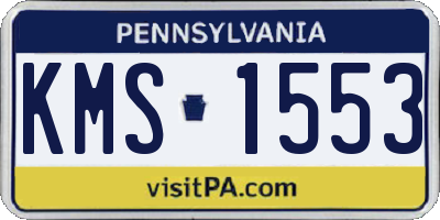 PA license plate KMS1553