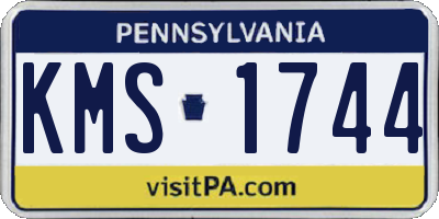 PA license plate KMS1744