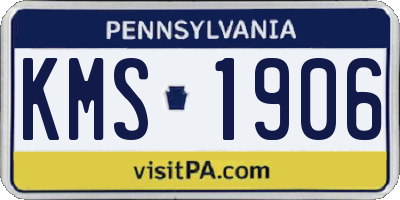 PA license plate KMS1906