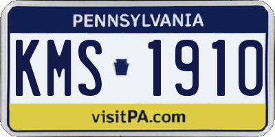 PA license plate KMS1910