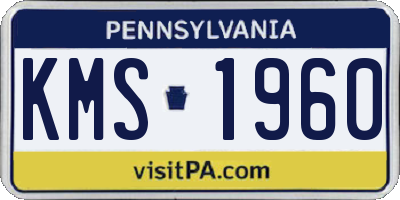 PA license plate KMS1960