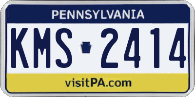 PA license plate KMS2414