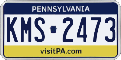 PA license plate KMS2473