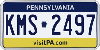 PA license plate KMS2497