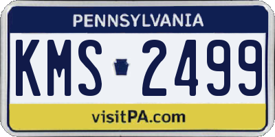 PA license plate KMS2499