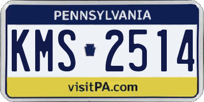 PA license plate KMS2514