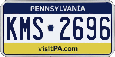 PA license plate KMS2696