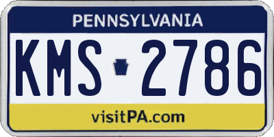 PA license plate KMS2786