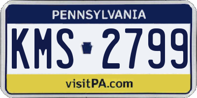 PA license plate KMS2799