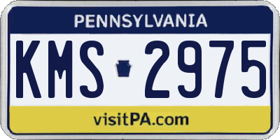 PA license plate KMS2975