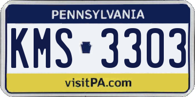 PA license plate KMS3303