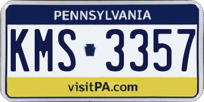 PA license plate KMS3357