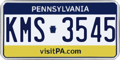 PA license plate KMS3545
