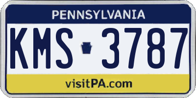PA license plate KMS3787