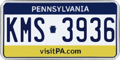 PA license plate KMS3936
