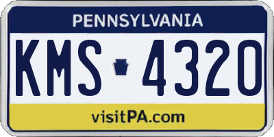 PA license plate KMS4320
