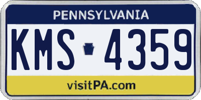PA license plate KMS4359
