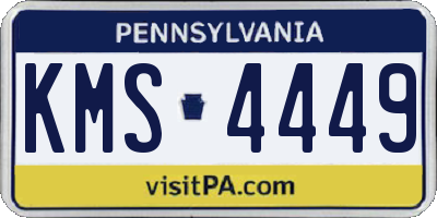 PA license plate KMS4449